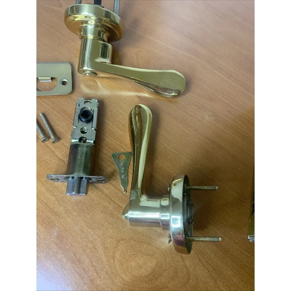 EZ Set Solid Brass Lever Entry Lock As Is Heavy Brass